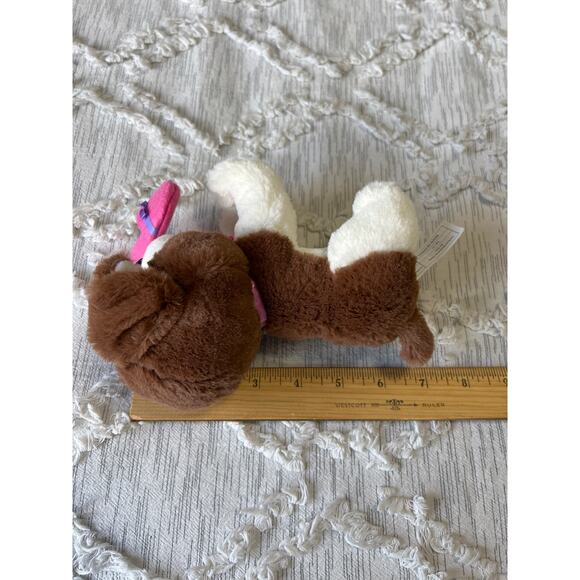 Barbie Pet Bean Plush Pet Pal Stuffed Animal Toy Dog Brown White - Picture 7 of 9